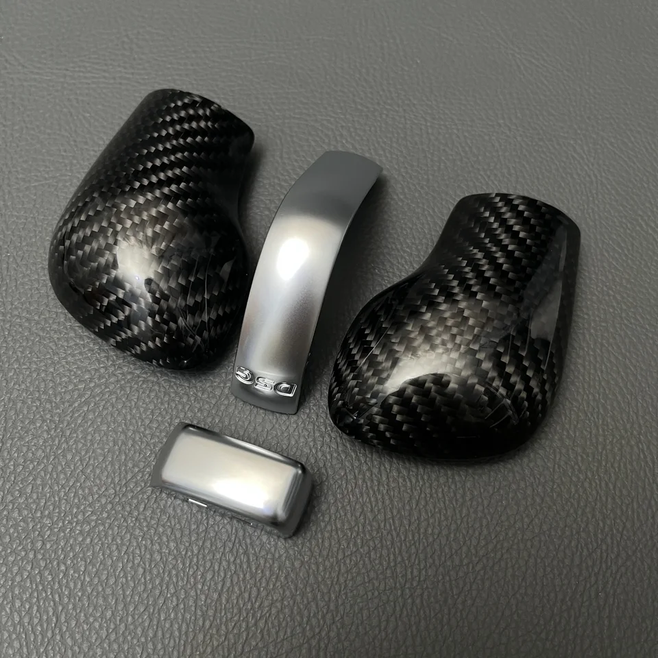 Kryt prevodovky DSG Gomb Ozub pre skutočné uhlíkové vlákno pre VW Golf 7 GTi R Tiguan Passat B7 B8 CC R20 Scirocco Jetta MK6 GLI Interiér