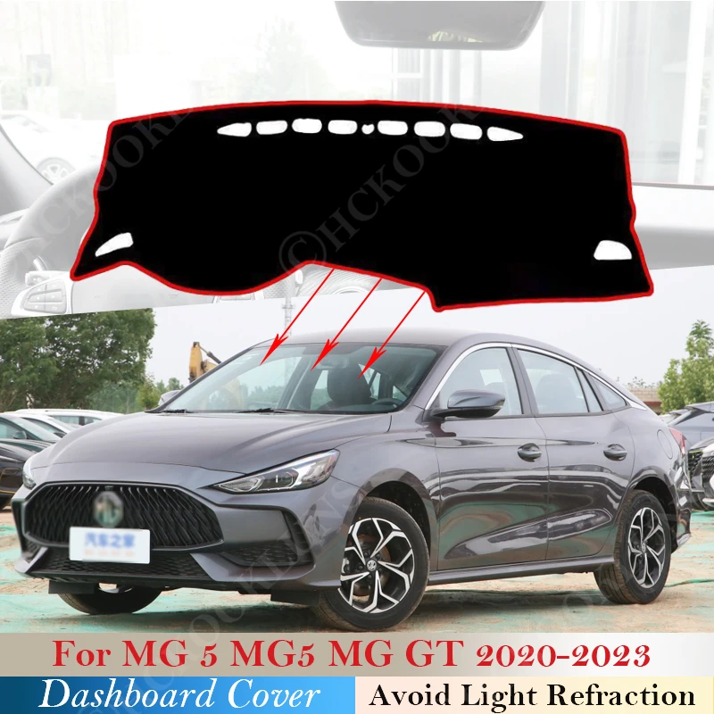 Kryt prístrojovej dosky pre Mg 5 mg5 mg GT 2020 ~ 2023 Matky slnečného odtieňa automobilu Vyhnite sa svetelným podložkám proti uváhaniu kobercov na ochranu kobercov