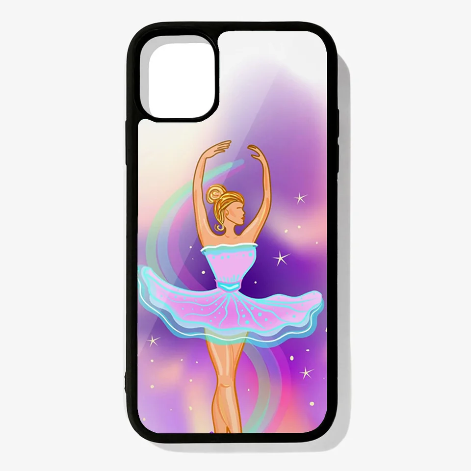 Kryt puzdra na gumové silikónové telefónne puzdro pre iPhone 15 14 13 12 11 Pro Max Mini Plus 6 6s 7 8 plus x xs xr vynikajúca jemná balerína