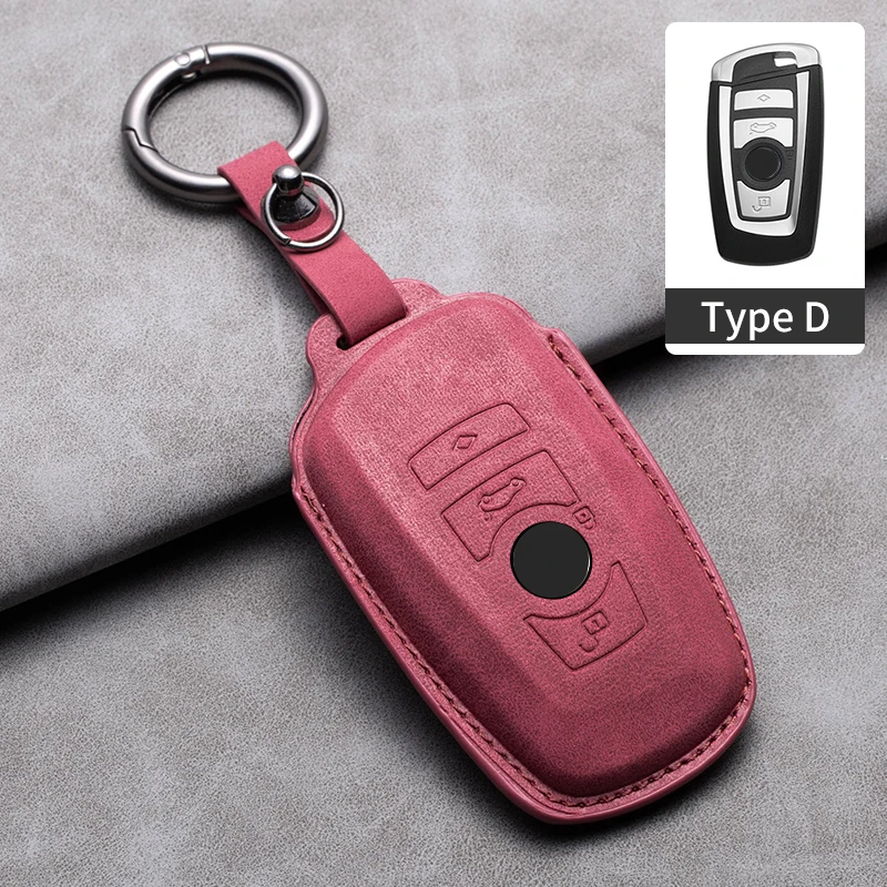 Kryt puzdra na kľúče od auta pre BMW F20 F30 G20 F31 F34 F10 G30 F11 X3 F25 X4 I3 M3 M4 1 3 5 Sérií Suedové kožené autá Key FOB Keychain