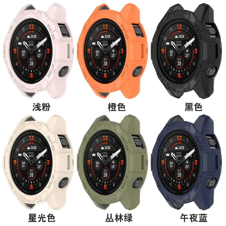 Kryt puzdra TPU pre garmin fenix E 47 mm dutý kryt mäkký silikónový nárazník ochranný nárazník ochranný nárazník pre garmin fenix e
