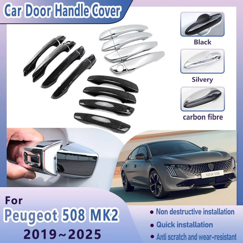 Kryt rukoväte dverí pre Peugeot 508 R83 MK2 2019 ~ 2024 2023 2021