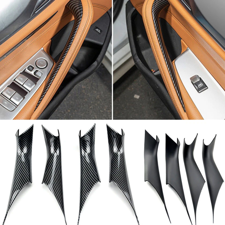 Kryt rukoväte interiérových dverí automobilu pre BMW 5 Series G30 G38 530LI ABS uhlíka Zľava Vnútorné dvere Panel Panel Ruck Ruck Tin