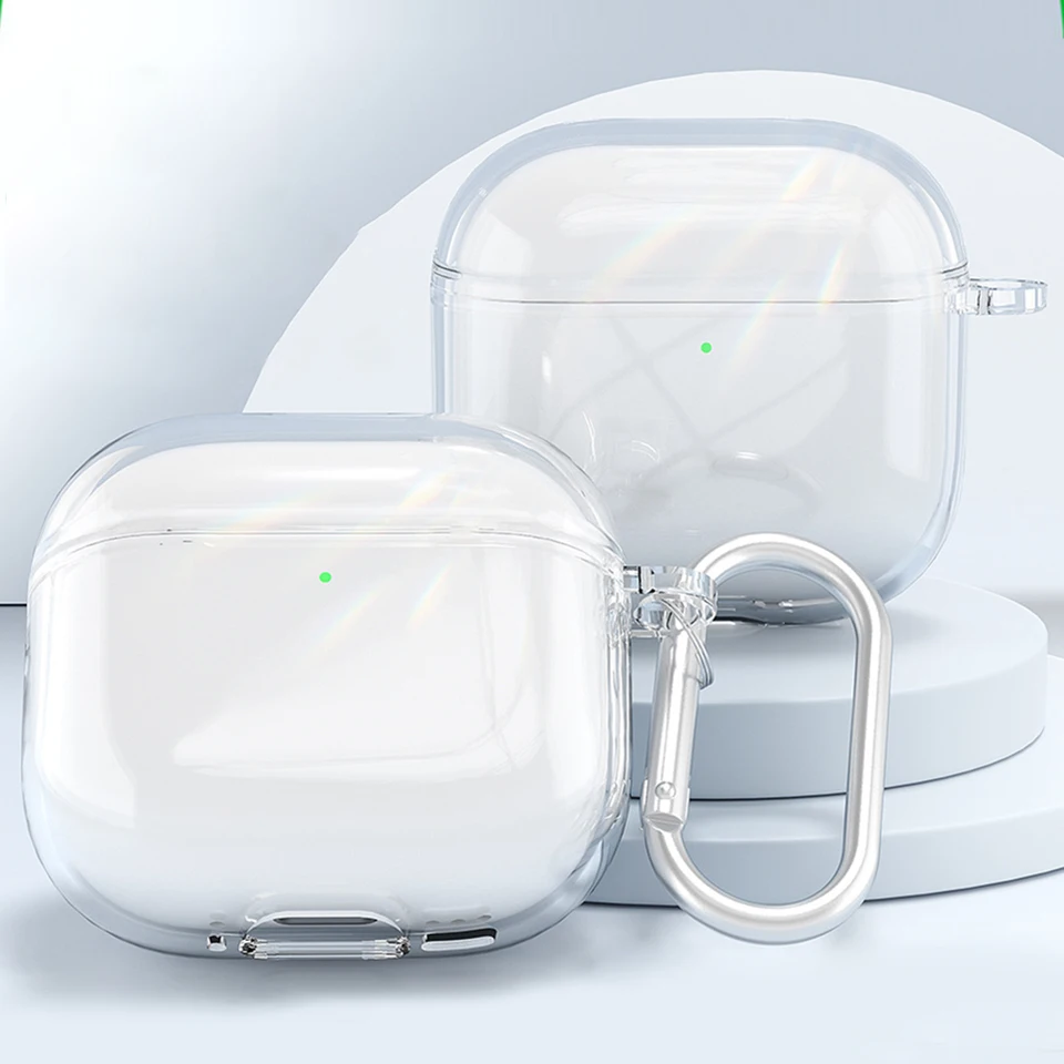 Kryt s mäkkou pokožkou Shotproof odolný voči bezdrôtovým krytom slúchadla TPU Proti pádu Priehľadné puzdro pre Apple Airpods 4 (2024) nabíjacie puzdro