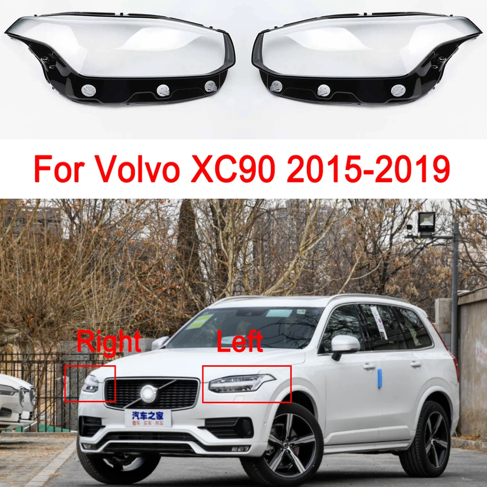 Kryt skla predného svetlometového skla pre Volvo XC90 2015 2016 2017 2018 2018 2019 Clear Headlamp shell Plexisklass Lens Vymeňte tienidlo