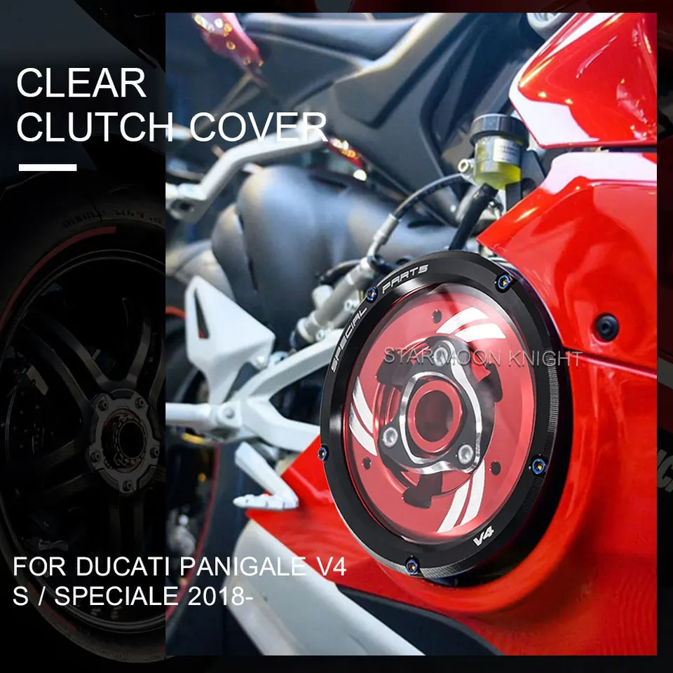 Kryt spojky s priehľadným olejom pre ducati panigale v4 v4s v 4 Speciale 18-2021 Motor Racing Spring Retreer r ochranca ochranná súprava