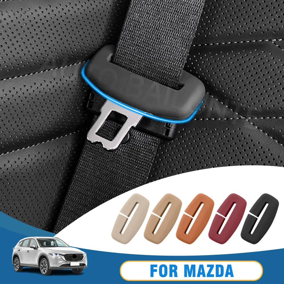 Kryt sponky na autosalľbe Kryt Soft Silikónová kolízia Vyhýbanie sa bezpečnostným pásom Kryt pracky pre Mazda 2 3 5 6 8 CX3 CX5 Auto príslušenstva