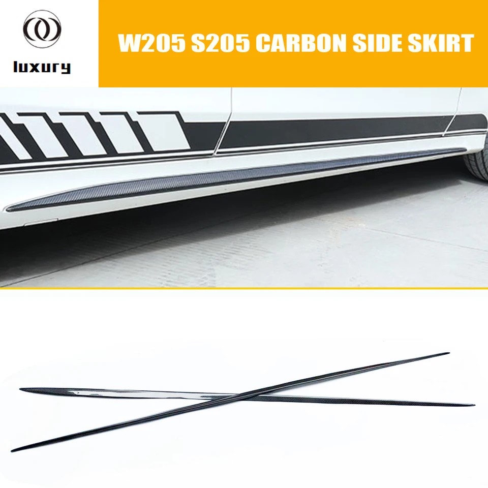 Kryt sukne na bočné sukne na bočné vlákno pre Benz W205 S205 C205 C180 C200 C300 C43 C63 Seadn Coupe Wagon 15 - 21