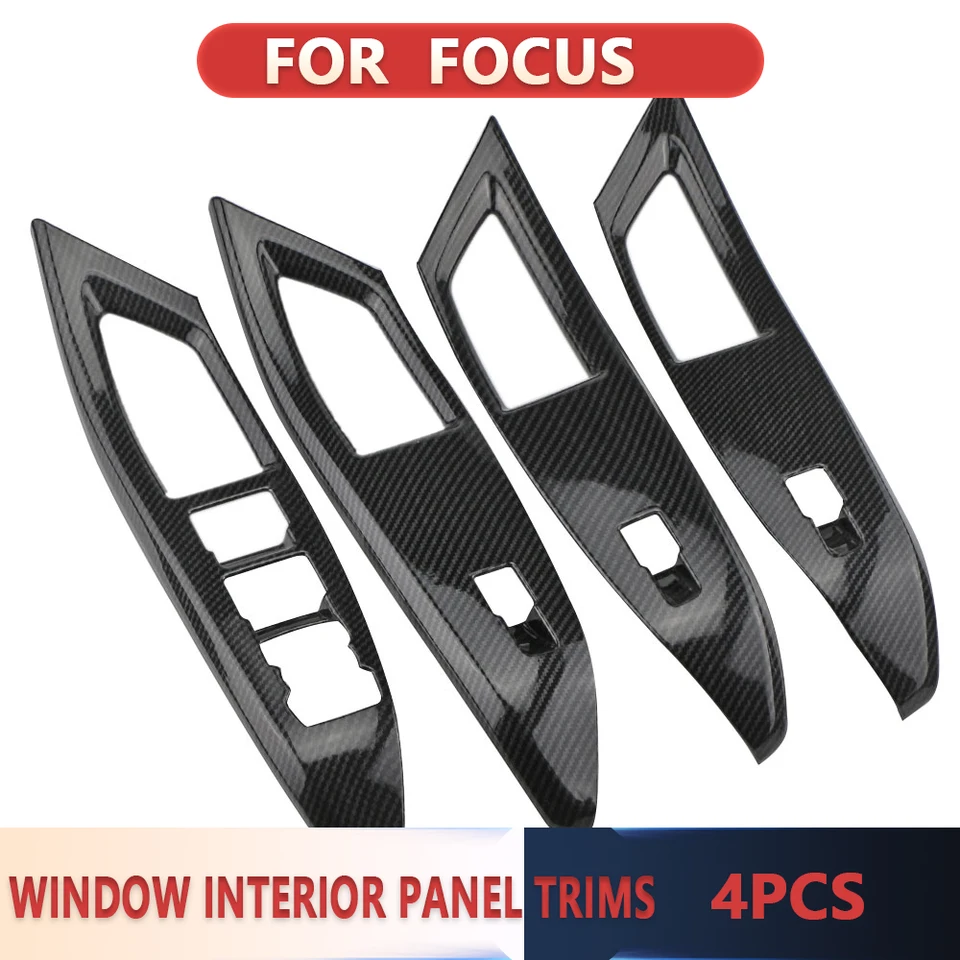 Kryt tlačidla na spínač vozidla pre Ford Focus 2019 2020 2021 2022 2023 Dvere okien Interiérový panel Trimy Chrome Car Styling