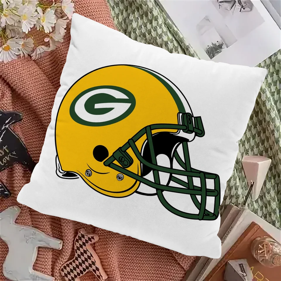 Kryt vankúšového krytu vankúša vankúš pre vankúš pre vankúš Fundas de Cojines Green Bay P-Packers Izby zdobenie položiek Domáce vankúše