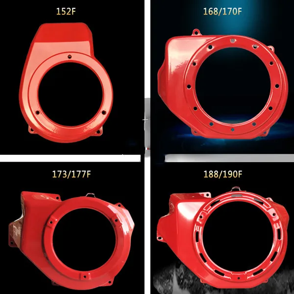 Kryt ventilátora pre 152f 154f 168f 170f 173f 177f 188f 190f 192f Briggs & Stratton 750 Generátor motorového bývania STARTER STARTER SHOURD