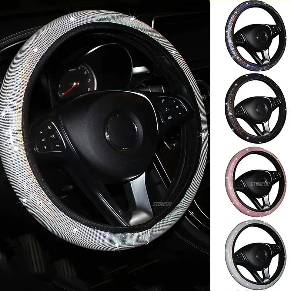 Kryt volantu na volante kamerového vozidla, PU koža, vyhovuje doplnkom auta a stylingu automobilov, vylepšuje luxus a pohodlie