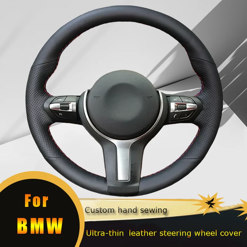 Kryt volantu pre domácich majstrov automobilov Non smyk perforovaná koža pre BMW M2 M3 F80 F82 M4 M5 F12 F13 M6 F85 F87 X5 X6 F33 F30 M Sport