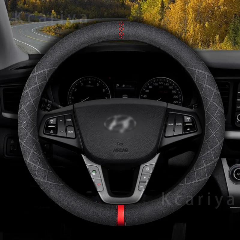 Kryt volantu pre volant pre Hyundai Kona Santa-Fe Paalishde Tucson Miesto Sonata i10 i20 i40 ix25 ix35 ix55 Solaris n line