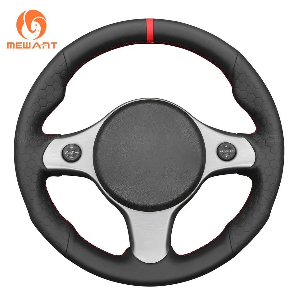 Kryt volantu s čiernou kožou v štýle Mewant Hive pre Alfa Romeo 159 Ti Brera 2006-2011
