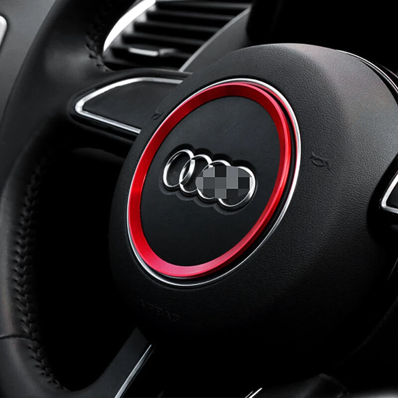 Kryt volantu v štýle automobilu DECORÁCIA DEKORÁCIA KRÁĽOVÉHO ZÁKLADNÉHO PRÍPADOVÉHO PRÍPADOVÉHO PRÍRUČKA PRE AUDI Q3 Q5 Q7 S3 S5 S7 TT A4L