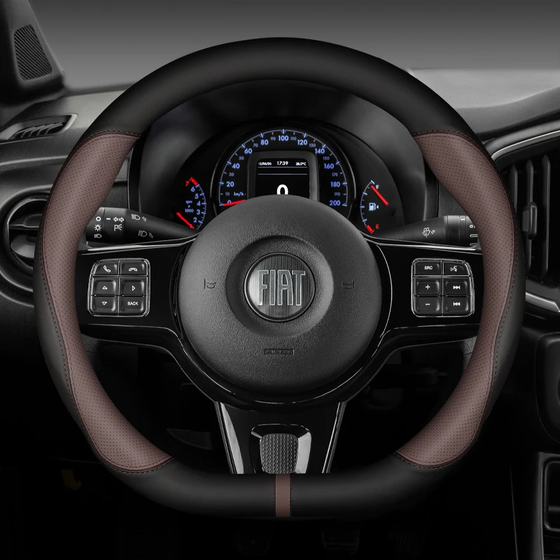 Kryt volantu z uhlíkových vlákien pre Fiat 500 500x 500L 500C ABARTH 2021 KOŽNOSŤ AUTOMOBILNÉ VLASTNÉ ZAMESTNENIE 38 cm