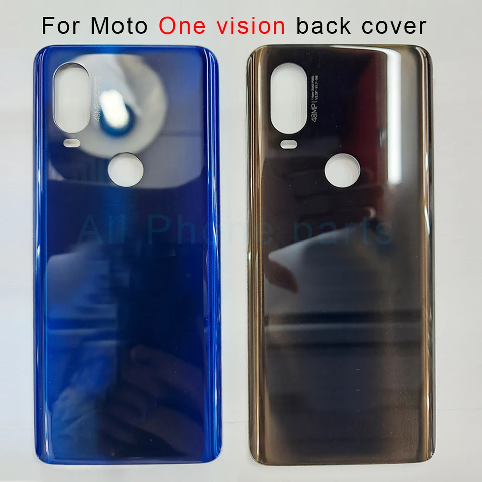 Kryt zadného krytu zadného krytu batérie pre Motorola Moto One G7 Plus G6 Plus / G9 Play G8 One Vision s lepidlom