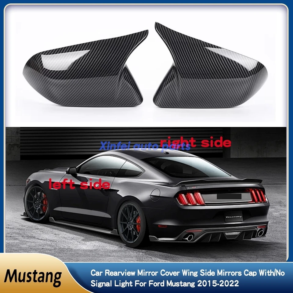 Kryt zrkadla spätného zrkadla automobilu Stranné zrkadlá s/bez signálneho svetla pre Ford Mustang 2015-2022 Automatické exteriérové ​​príslušenstvo