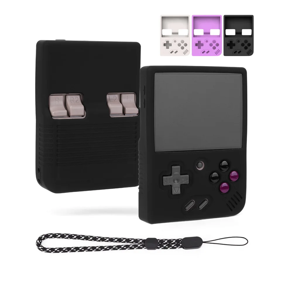 Krytie puzdra pre Miyoo Mini Plus Game Console Silikone Ochranné puzdro Anti-Scratch Soft Shor Shell s príslušenstvom pre šnúrku