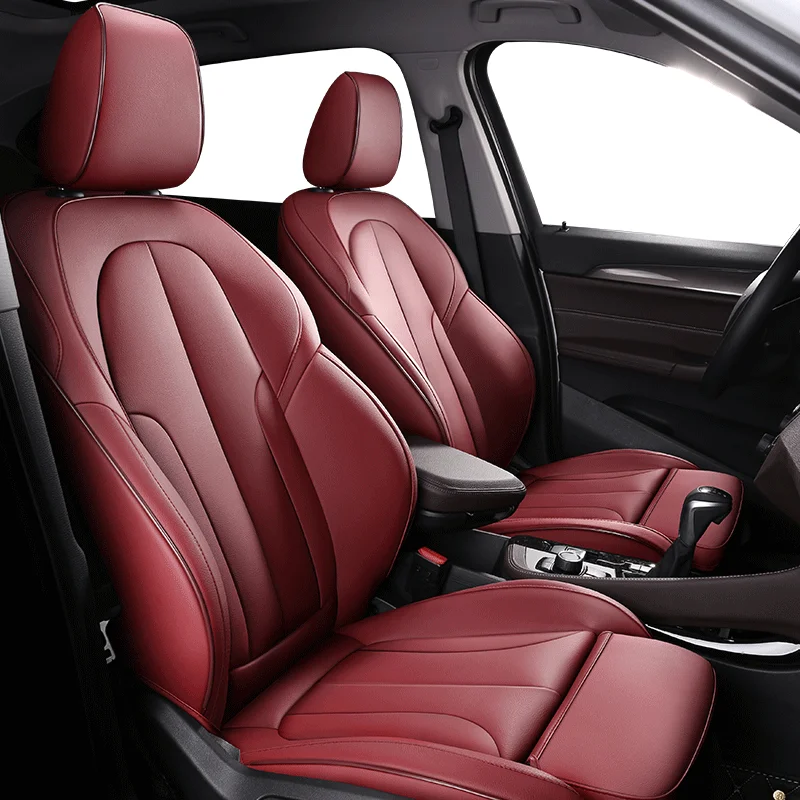 Kryty autosedačiek pre BMW F10 E46 E39 F40 E90 I3 F44 X5 X3 F25 E60 G20 E93 X1 E36 Serie 1 Vlastné kožené príslušenstvo