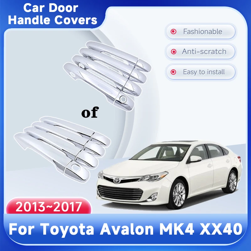 Kryty kľučky pre dvere pre Toyota Avalon MK4 xx40 2013 ~ 2017 2014 2015 2016 2016 Protector nálepky v štýle vozidla