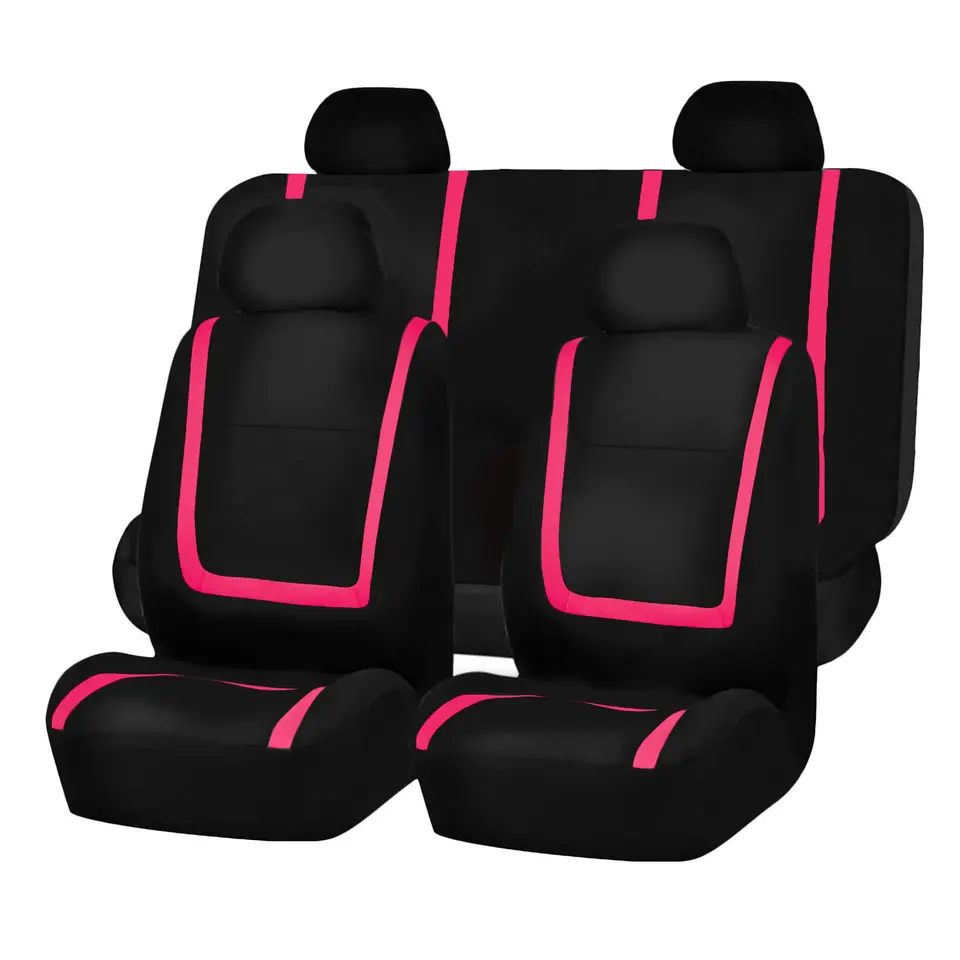 Kryty sedadiel s textilnou autosedačkou pre Citroen C-Elysee C-Crosser C-Elysee C3 C3 Picasso C4 Aircross C4 Cactus C5 Čierny ružový vankúš