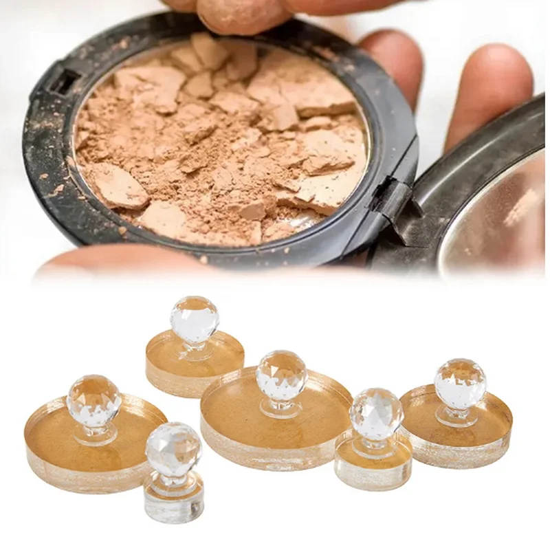 Kryštálový práškový tlačový náradie Práškové lisovacie listové formy make -up eyeshadow Foundation Zvýrazňovacia oprava nástroja Prášková pečiatka