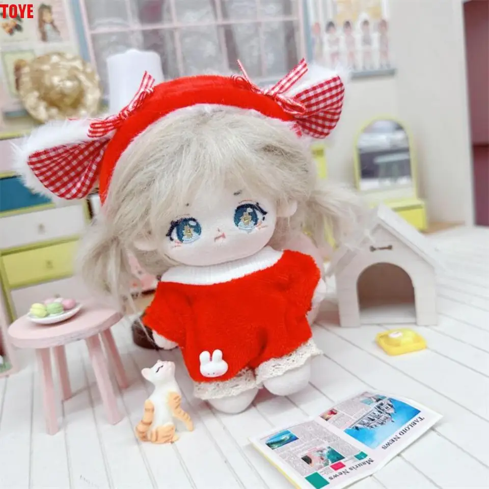 Králičie ucho 10 cm Cotton Doll Kycksuits náhradný outfit OneSuit Star Doll Doll Doll Cloysa Kawaii Plašovacie obleky na plyšové hračky