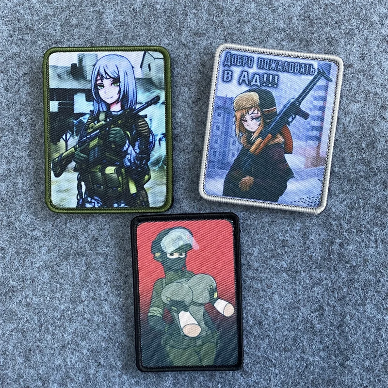 Krása Sexy Warrior Morale Badge Vitajte do pekla Tactical Patch Hook and Loop Russian Stickers