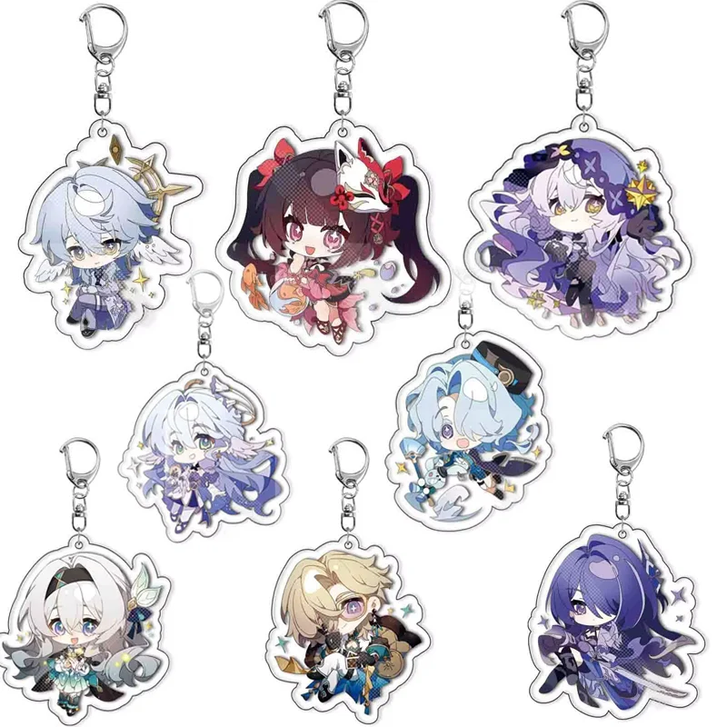Krásna Honkai: Star Rail Keychain Sparkle Acheron Firefly Robin Aventurine Misha Sunday Key Ring Game Batoh Pendant Prop odznak