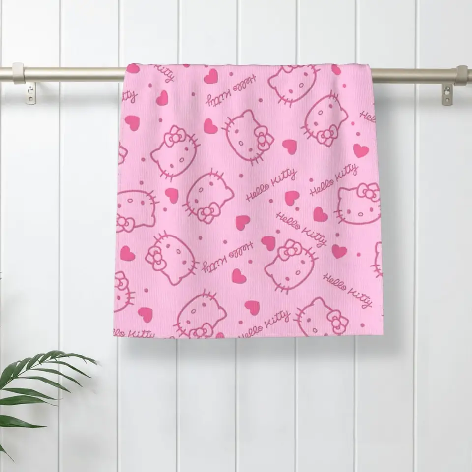 Krásne Hello Kitty ružové uterák Nový letný mikrovláknový kúpeľ