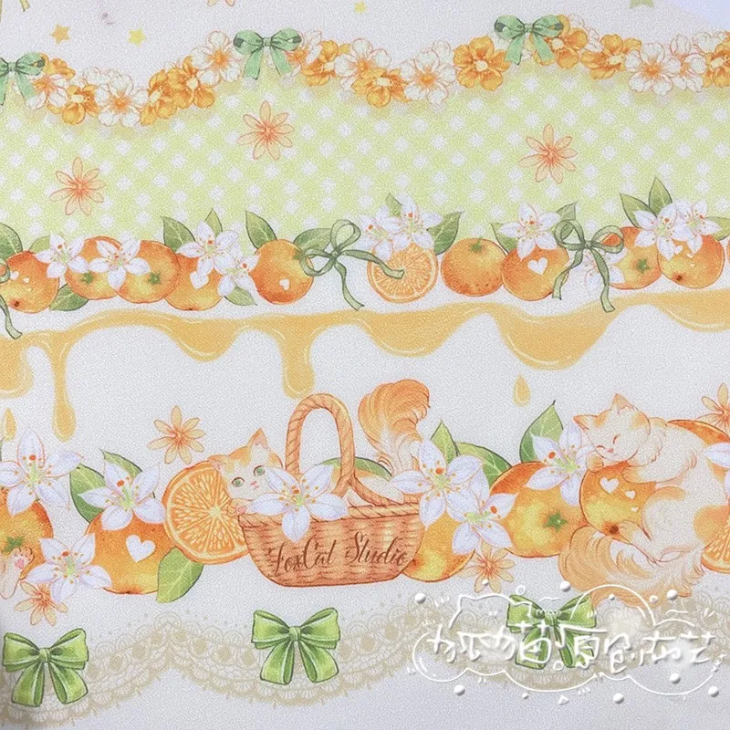 Krásne lolita šaty oranžové kvetinové mačky tkanina DIY Handwork Bag Ruky účtovné materiály Detská sukňa
