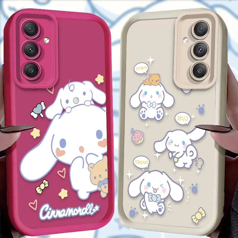 Krásny Cinnamoroll puzdro pre Samsung Galaxy A35 A55 A15 A25 A16 A06 A05 A05S A24 A13 A23 A12 A22 A32 A52 A52 A71 A51 4G Mäkký kryt mäkkého krytu