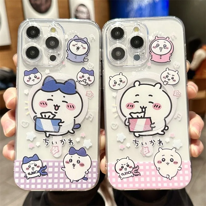 Krásny jiyi kawa magsafe magnetický telefón pre Samsung Galaxy S24 S23 S22 S21 S20 Fe Plus Ultra 5G Soft Clear TPU Cover TPU