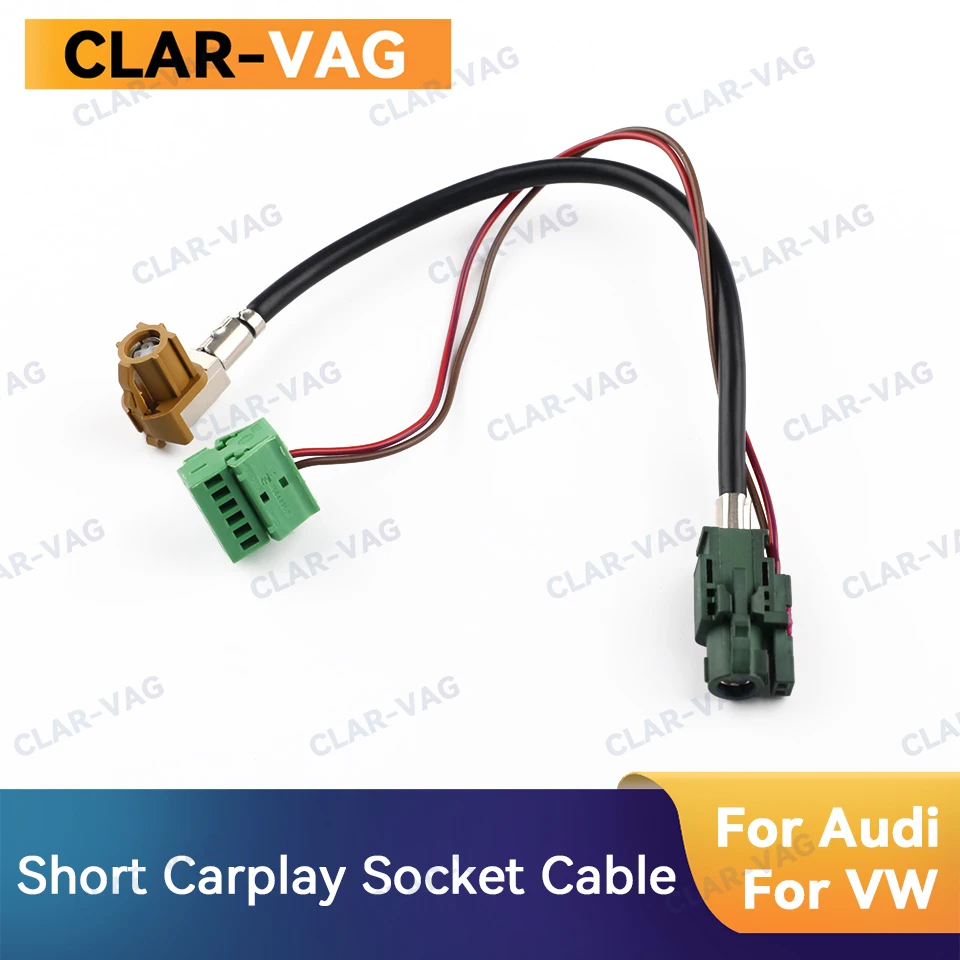Krátka CarPlay Media USB Aux Switch MIB2 MDI USB AMI Socket Adapter Cable pre Audi A4 A5 Q5 Q7 pre VW Golf 7 MK7