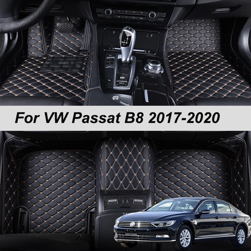 Krátka kožené podlahy na mieru pre VW Volkswagen Passat B8 2017 2018 2019 2020 2020