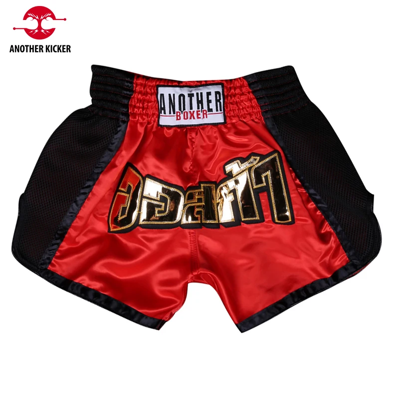Krátka mužov Muay Thai Dámsky kickbox šortiek saténové detské thajské boxerské šortky výšivky priedušné zápasy MMA oblečenie MMA