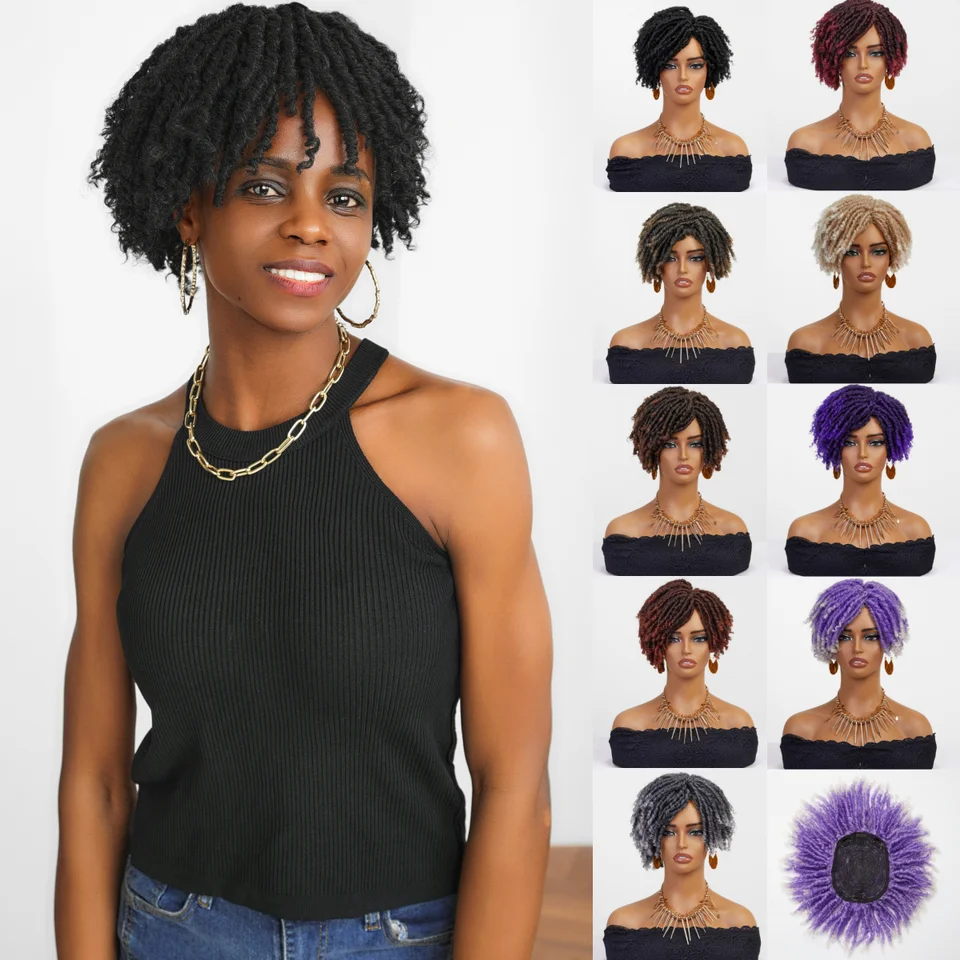 Krátka parochňa Dreadlock Parochňa Twist Pleted Parochne Faux Locs Parochň