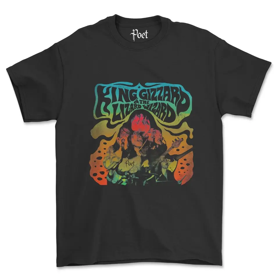 Kráľ Gizzard a Lizard Wizard Psychedelic Progressive Rock Band Tričko
