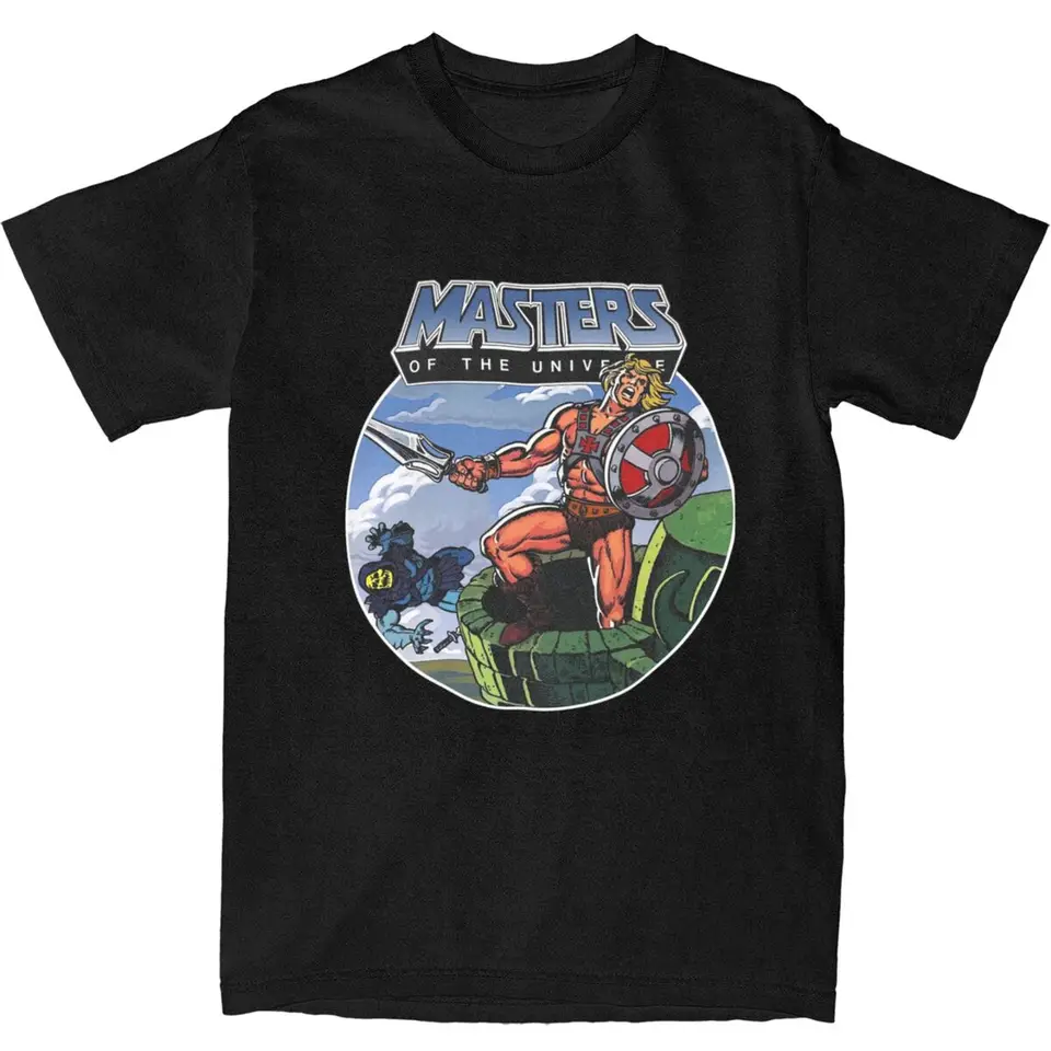Kráľ Grayskull He-Man Accessories košele Men ženy Majster vesmíru Príležitostné bavlnené tlače odpaliská