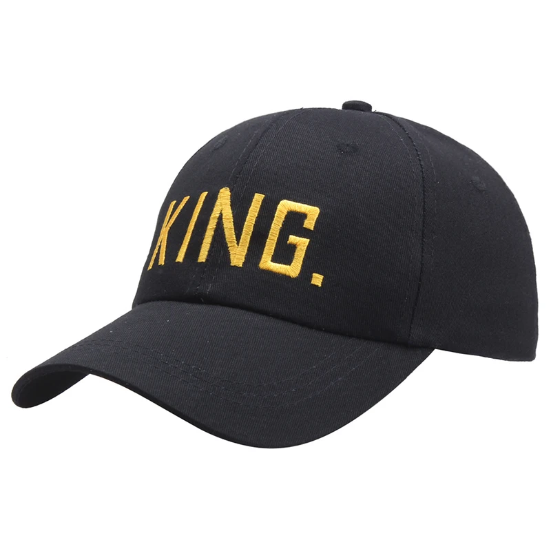 Kráľ kráľovná vyšívaná baseballová čiapka Teenager Pár cestovné snapback muži Ženy Outdoor športové módne slnečné klobúky Gorras EP0495