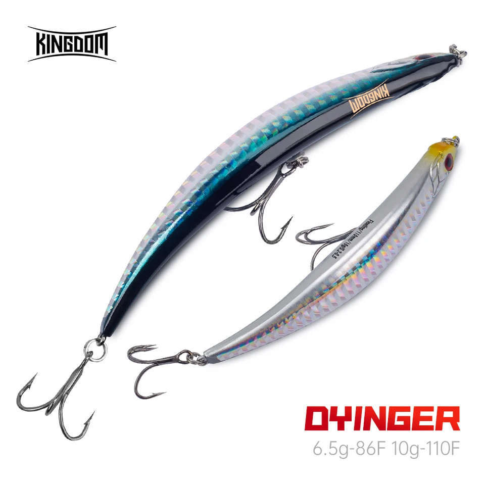 Kráľovstvo horná voda plávajúce ceruzky Rybárske návnady Jercbaits 110 mm/10g 86 mm/6,5 g umelých kolíkov tvrdé návnady Rybolov pre morské vlky