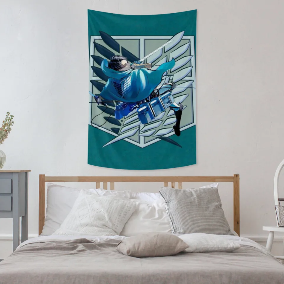 Krídla Liberty Attack On Titan Retro tapestry Anime cartoon Wall zavesenie spálňa dekor estetika prispôsobená
