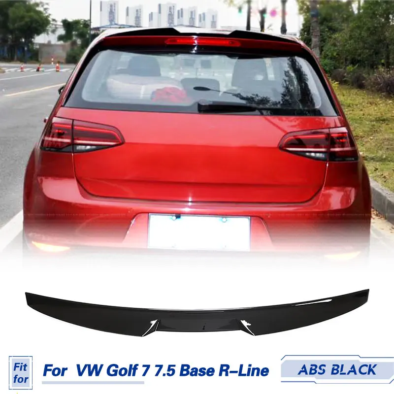 Krídle Spoiler zadnej strechy ABS Gloss Black pre VW Golf 7 7,5 MK7 MK7.5 BASE R-LINE 2014-2020 Nie pre GTI R Zadné spojlerové krídlo