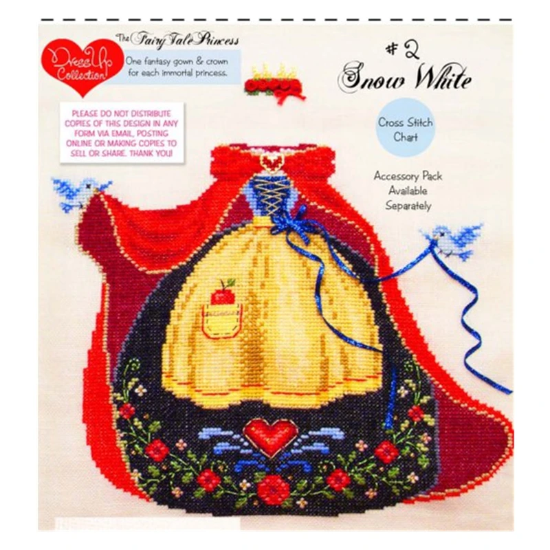 Krížová súprava Noble Gown 2 Princess Collection môže byť vrecko na ručne vyšívanú ručne vyšívanú tašku