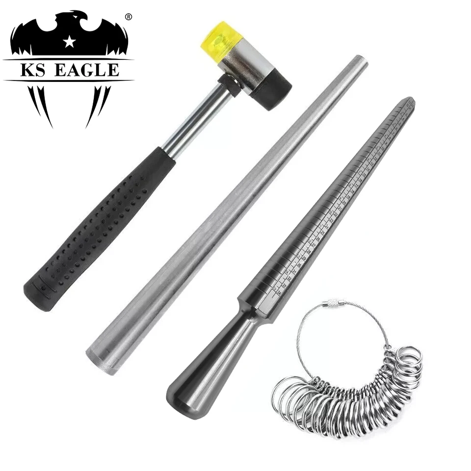 KS Eagle Ring Sizer Set Metal Ring Ring Oceľ oceľový krúžok na krúžky Kit