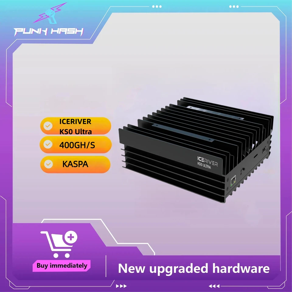 KS0 Ultra Iceriver KS0 400gh/s s banským banským strojom Kaspa Miner Kas Miner Kas