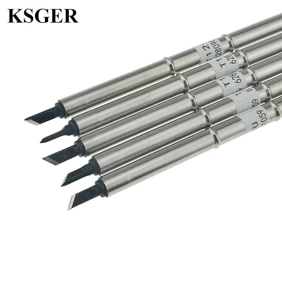 KSGER T12-KU BC2 XA Vysoký stupeň T12 Čierne DIY Zváracie TIPS SOCKERING IREL pre FX951 STM32 OLED/LED spájkovacia stanica 7S TET TIN TIN