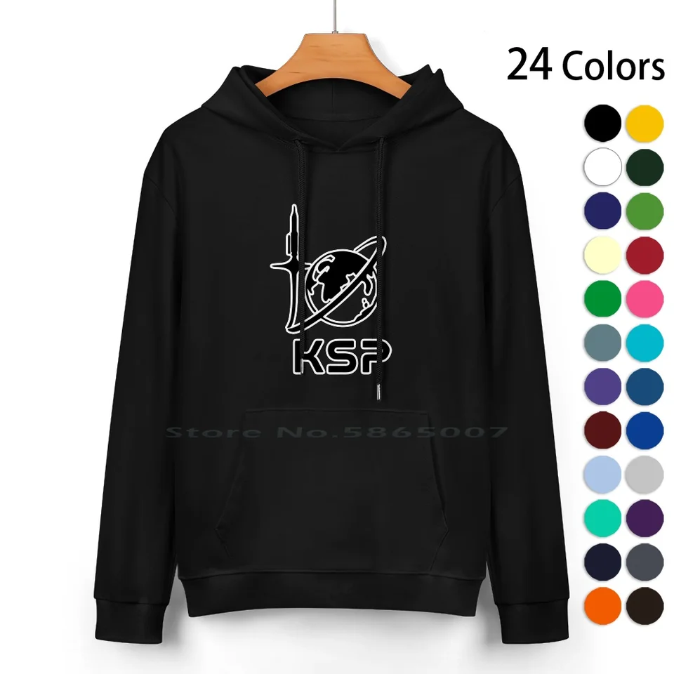 KSP vesmírna agentúra Pure Cotton Hoodie Sweater 24 Colors KSP Video Game Gamer Astronaut Space Ship Outer Space Program 100% bavlna